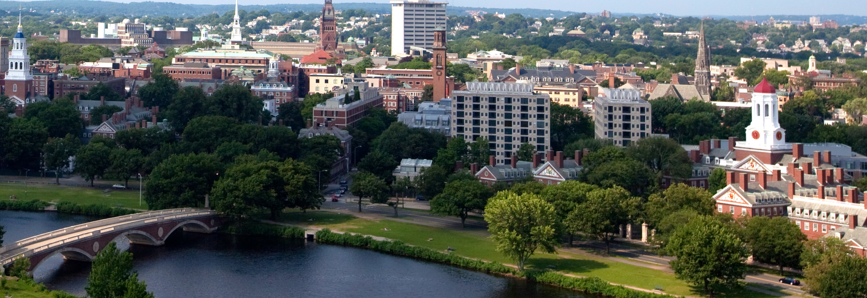 View of Harvard from across the river