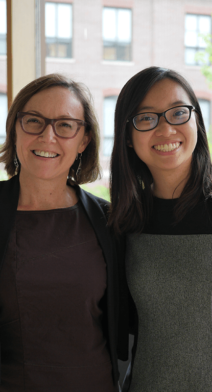 Photo of Paola Arlotta and Michelle Ko smiling