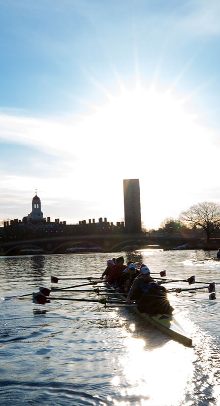 Crew team on the Charles river